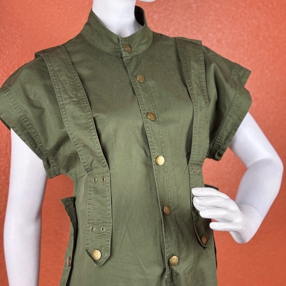 LAtiste Oversize Mint Green Utility Jumpsuit Button-Front Pockets S Small A3 - Picture 6 of 16